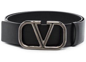 Valentino VLogo Signature Black Leather Belt 4cm Wide WY2T0Q87AZR0NO Valentino VLogo Signature Black Leather Belt 4cm Wide WY2T0Q87AZR0NO
