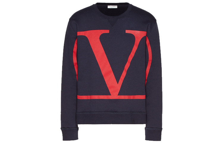 Valentino VLogo Signature Crewneck Sweatshirt Blue SV3MF05H5F7I52