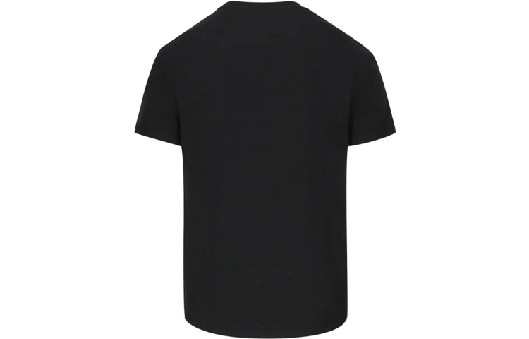 Lookbook Kaos Pendek Pria Valentino VLTN Hitam dengan Desain Cetak TV3MG10V3LEN01