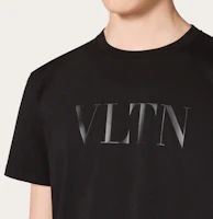 Sizing Valentino VLTN 男款黑色印花短袖T恤 TV3MG10V3LEN01