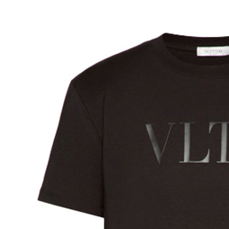 Cheap Kaos Pendek Pria Valentino VLTN Hitam dengan Desain Cetak TV3MG10V3LEN01