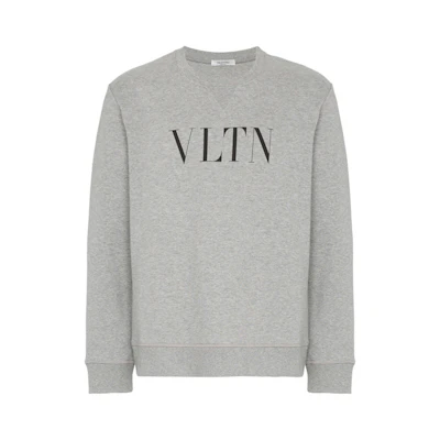 Valentino VLTN Graphic Pullover Sweatshirt Grey QV3MF10G3TV080