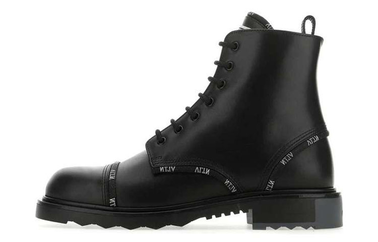 Valentino VLTN Leather Ankle Boots 'Black' 'Sleek Martin' UY2S0D14KWSD76