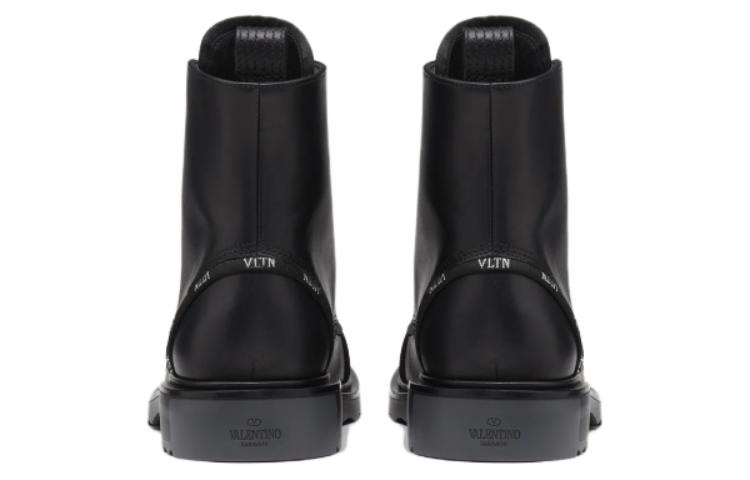 Purchase Valentino華倫天奴 VLTN 皮革 時尚簡約 短筒 馬丁靴 男款 黑色