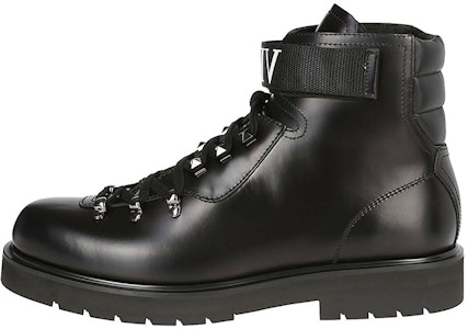 Valentino華倫天奴 VLTN 皮革 系帶時尚 短靴 男款 黑色 Buy Valentino華倫天奴 VLTN 皮革 系帶時尚 短靴 男款 黑色