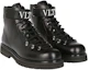 Shop 발렌티노 VLTN 블랙 가죽 레이스업 부츠 QY0S0B29KIVK97