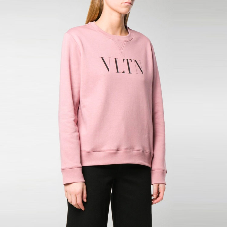 Sizing Valentino VLTN 標誌粉色中性款衛衣 RV3MF10G3TV517