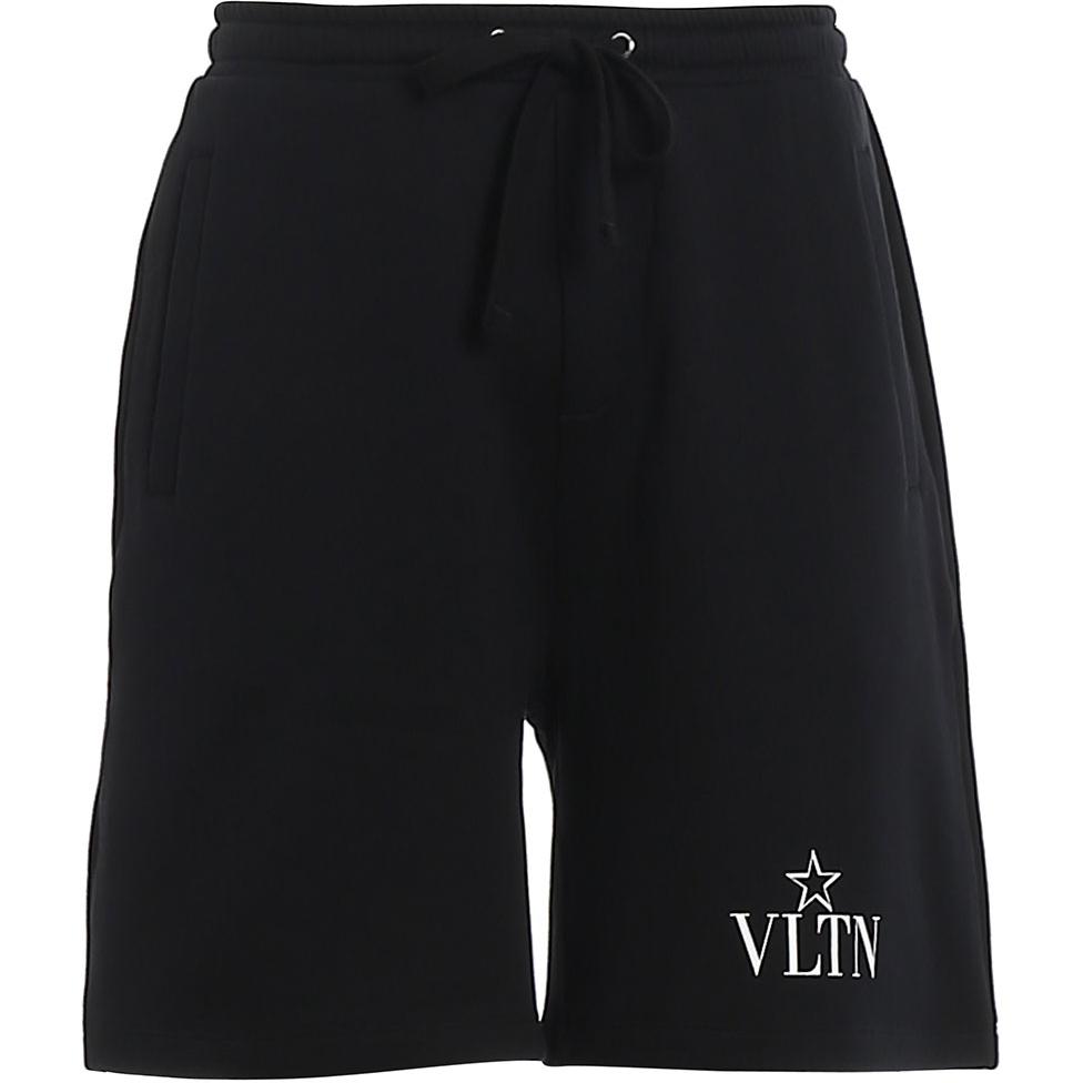 Valentino VLTN Star Print Bermuda Shorts Black TV3MD02C63B0NI