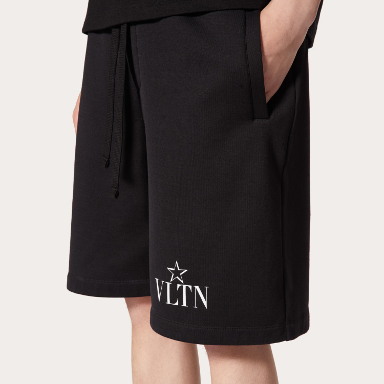 Details for Valentino Celana Pendek VLTN Star Print Bermuda Hitam. TV3MD02C63B0NI