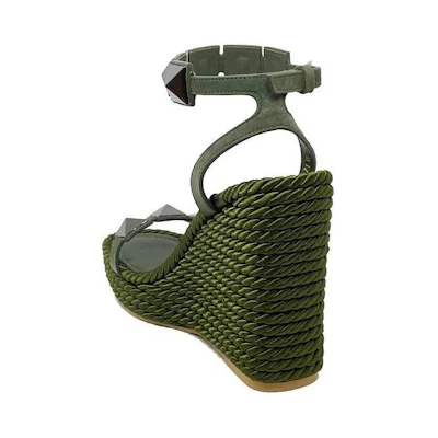 Valentino Wedge Sandals 'Green'
