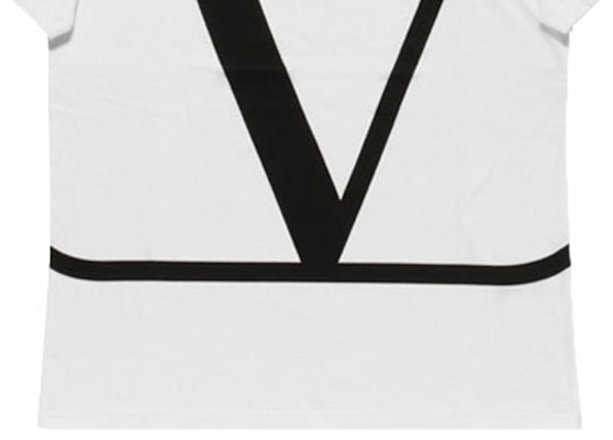 Valentino 白色圓領字母Logo短袖T恤 TV3MG02T5F6A01 Sizing Valentino 白色圓領字母Logo短袖T恤 TV3MG02T5F6A01