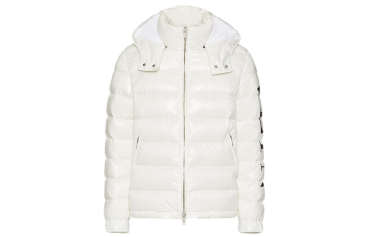 Order Valentino 白色连帽羽绒服 左袖VLTN印花 UV0CNA316SQA01