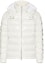 Order Valentino Jaket Putih Hooded Down dengan Cetak VLTN di Lengan Kiri UV0CNA316SQA01