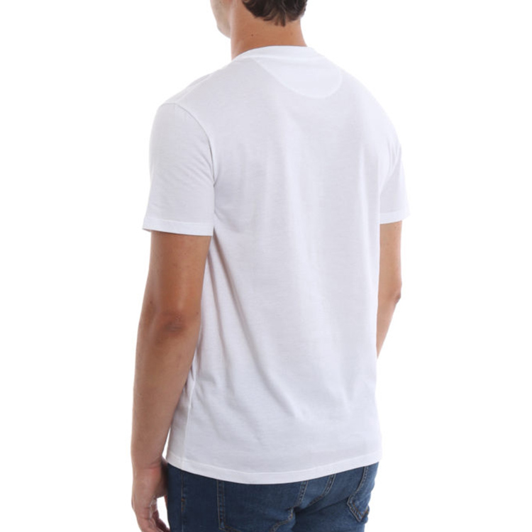 Lookbook 발렌티노 화이트 레터 프린트 반팔 티셔츠 RV3MG10V3LE0BO