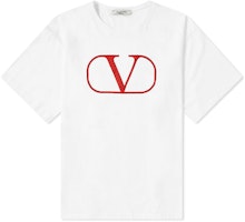Valentino Kaos Putih dengan Desain Crew Neck dan Logo Print. RV0MG01PPMAA33 Order Valentino Kaos Putih dengan Desain Crew Neck dan Logo Print. RV0MG01PPMAA33