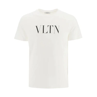 Valentino White VLTN Print Short Sleeve T-Shirt UV3MG10V3LEA01