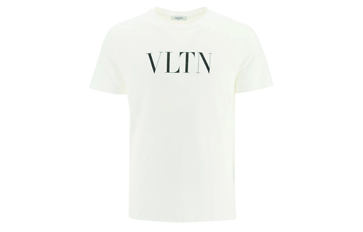 Order Valentino Kemeja-T Lengan Pendek Cetakan VLTN Putih. UV3MG10V3LEA01