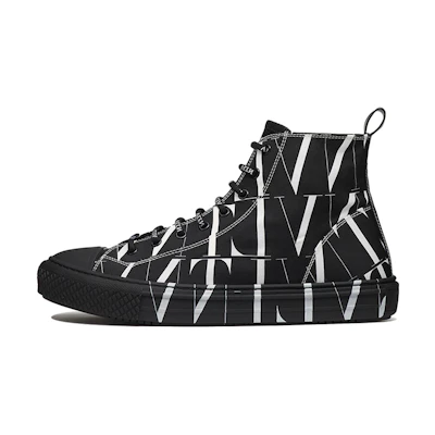 Valentino Giggies High-Top Canvas 'Black White'
