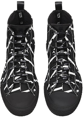Valentino x Giggies High-Top Canvas 'Black White' VY2S0D51JKY0NI Shop Valentino x Giggies High-Top Canvas 'Black White' VY2S0D51JKY0NI