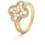 Order 梵克雅寶四葉草Alhambra 18K金鑽戒情侶對戒 (Van Cleef & Arpels)。 VCARO26M00