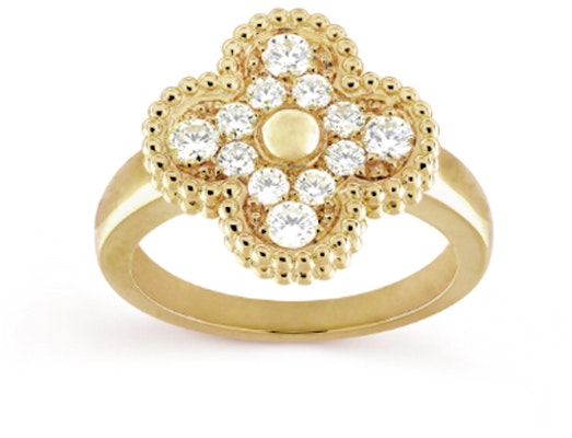 梵克雅寶四葉草Alhambra 18K金鑽戒情侶對戒 (Van Cleef & Arpels)。 VCARO26M00 Lookbook 梵克雅寶四葉草Alhambra 18K金鑽戒情侶對戒 (Van Cleef & Arpels)。 VCARO26M00