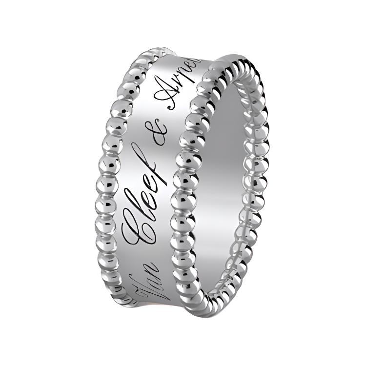 Van Cleef & Arpels Perlée Signature Gold Ring Unisex Couple Design. VCARN32300