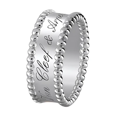 Van Cleef & Arpels Perlée Signature Gold Ring Unisex Couple Design. VCARN32300