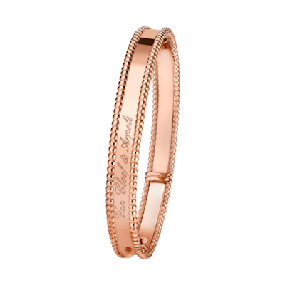 Van Cleef & Arpels Perlée Signature Rose Gold Bracelet Unisex Couple Design. VCARP3K700