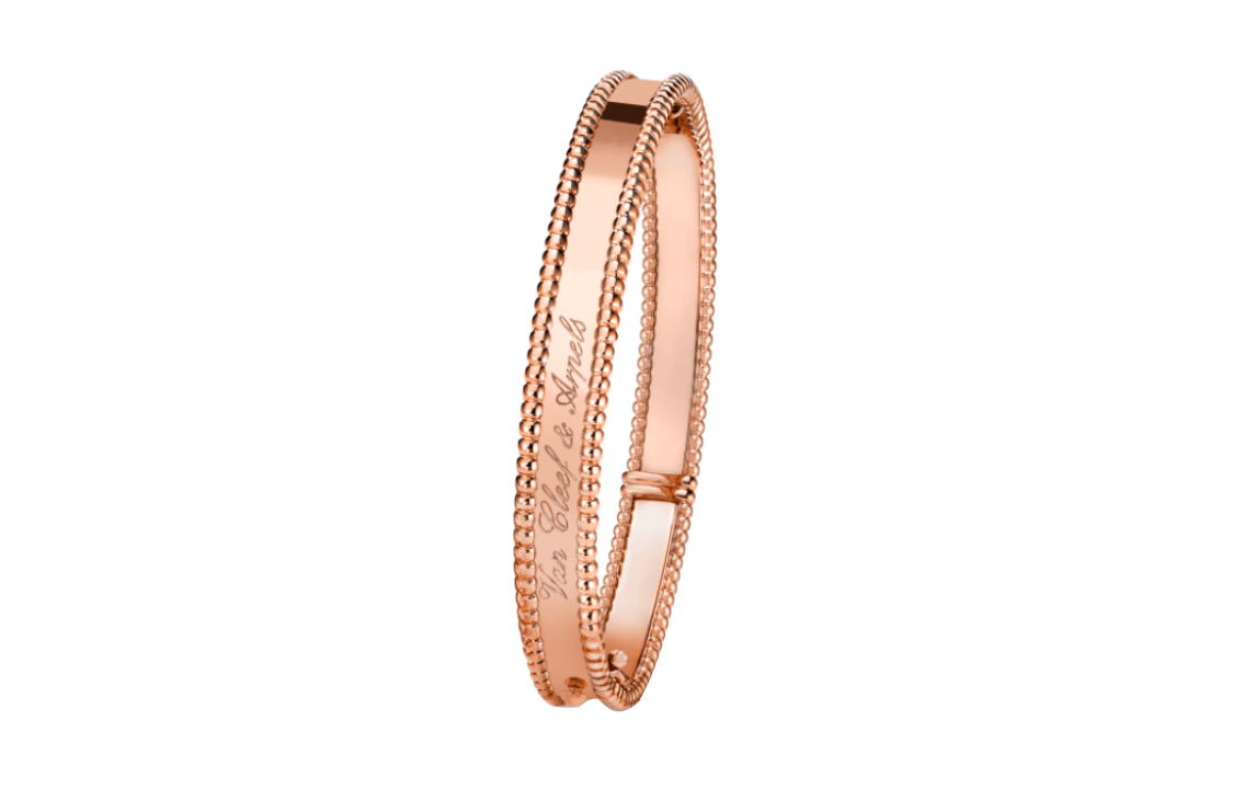 Order Van Cleef & Arpels Perlée Gelang Rose Gold Unisex Desain Pasangan. VCARP3K700