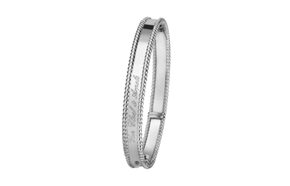 Order Van Cleef & Arpels Perlee中型白金手鏈 男女情侶設計款 VCARP3K800