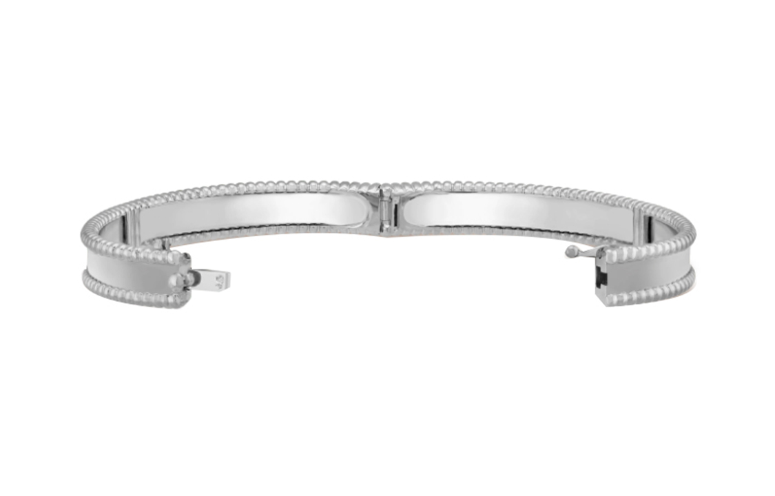 Shop Van Cleef & Arpels Perlee中型白金手鏈 男女情侶設計款 VCARP3K800