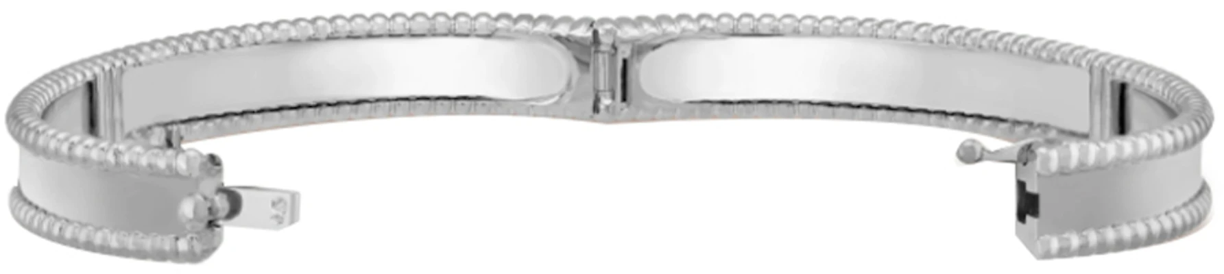 Van Cleef & Arpels Perlee中型白金手鏈 男女情侶設計款 VCARP3K800 Shop Van Cleef & Arpels Perlee中型白金手鏈 男女情侶設計款 VCARP3K800