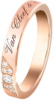 Van Cleef & Arpels Toujours Signature Etoiles Diamond 3mm Rose Gold Unisex Ring. VCARP7RE00 Van Cleef & Arpels Toujours Signature Etoiles Diamond 3mm Rose Gold Unisex Ring. VCARP7RE00