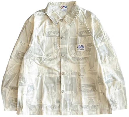 Vandy The Pink Chaqueta Blanca Unisex Manga Larga y Estampado Completo. VTP102 Order Vandy The Pink Chaqueta Blanca Unisex Manga Larga y Estampado Completo. VTP102