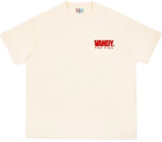 Vandy The Pink Beige Cotton Letter Crewneck Unisex Short Sleeve T-Shirt VTP060 Vandy The Pink Beige Cotton Letter Crewneck Unisex Short Sleeve T-Shirt VTP060