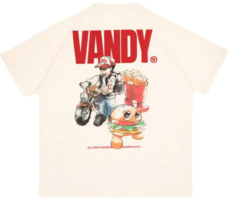 Vandy The Pink Camiseta Unisex Beige de Algodón con Letras y Manga Corta. VTP060 Lookbook Vandy The Pink Camiseta Unisex Beige de Algodón con Letras y Manga Corta. VTP060