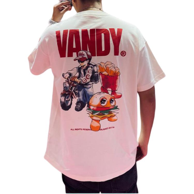 Purchase Vandy The Pink ベージュ コットン レター クルーネック ユニセックス Tシャツ VTP060