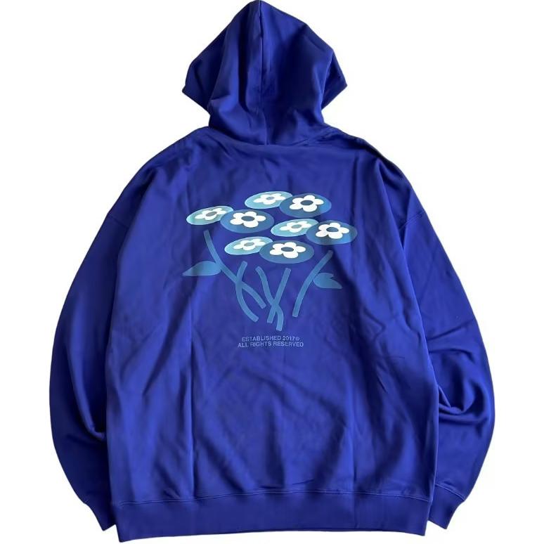 Lookbook Vandy The Pink 藍花背面字母連帽衫 男女適用。 VTP121