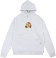 Vandy The Pink Cartoon Burger Hoodie Unisex Grey Pullover Sweatshirt. VTP147 Vandy The Pink Cartoon Burger Hoodie Unisex Grey Pullover Sweatshirt. VTP147