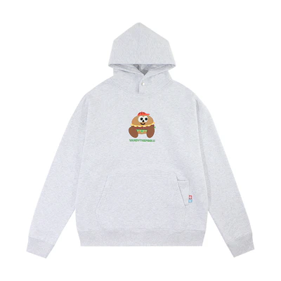 Vandy The Pink Cartoon Burger Hoodie Unisex Grey Pullover Sweatshirt. VTP147