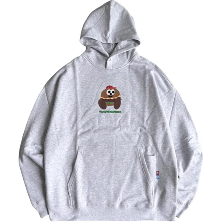 Order Vandy The Pink Hoodie Unisex Abu-Abu Burger Kartun Pullover. VTP147