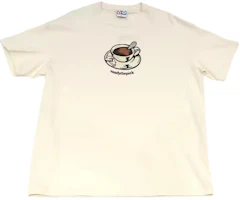 Vandy The Pink Coffee Letter Crewneck T-Shirt Unisex Off-White. VTP043 Vandy The Pink Coffee Letter Crewneck T-Shirt Unisex Off-White. VTP043