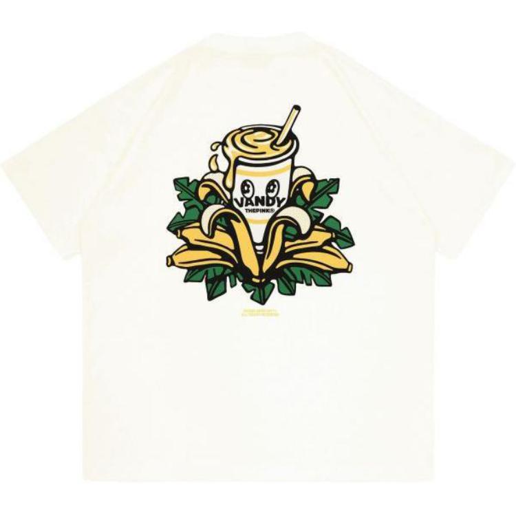 Vandy The Pink Graphic Print Crewneck Short Sleeve Tee Unisex Off-White. VD1026-104