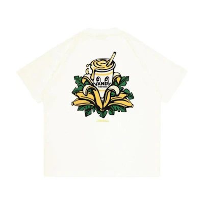Vandy The Pink Graphic Print Crewneck Short Sleeve Tee Unisex Off-White. VD1026-104