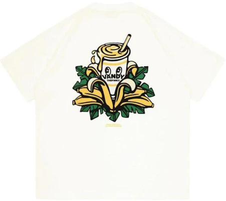 Vandy The Pink圖案印花短袖圓領T恤 男女適穿 米白色。 VD1026-104 Order Vandy The Pink圖案印花短袖圓領T恤 男女適穿 米白色。 VD1026-104