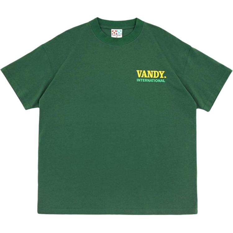 Vandy The Pink Green Alphabet Print Crewneck Short Sleeve T-Shirt Unisex VTP094