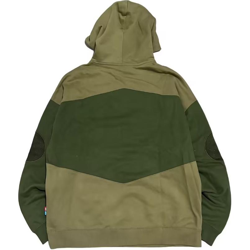 Lookbook Vandy The Pink 綠色刺繡袖連帽衫 男女休閒穿搭款式. VTP132