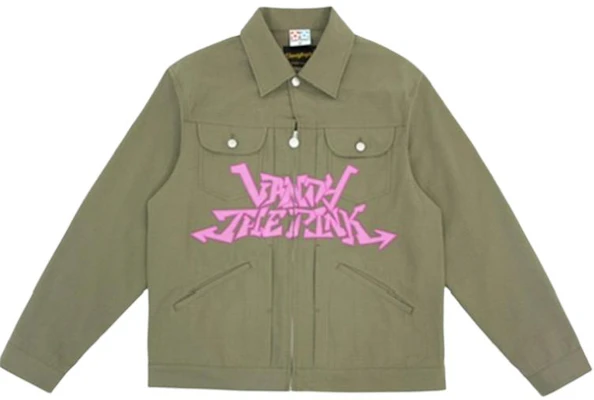 Vandy The Pink字母涂鸦潮流男女绿长袖休闲夹克外套。 VTP099 Buy Vandy The Pink字母涂鸦潮流男女绿长袖休闲夹克外套。 VTP099