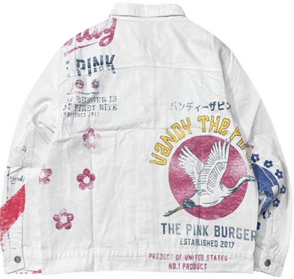 ヴァンディ ザ ピンク レタープリント 長袖ジャケット ユニセックス ホワイト. VTP084 Lookbook ヴァンディ ザ ピンク レタープリント 長袖ジャケット ユニセックス ホワイト. VTP084