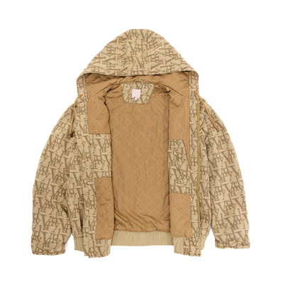 Vandy The Pink Logo All-Over Print Zip Hoodie Jacket Unisex Brown. VTP104